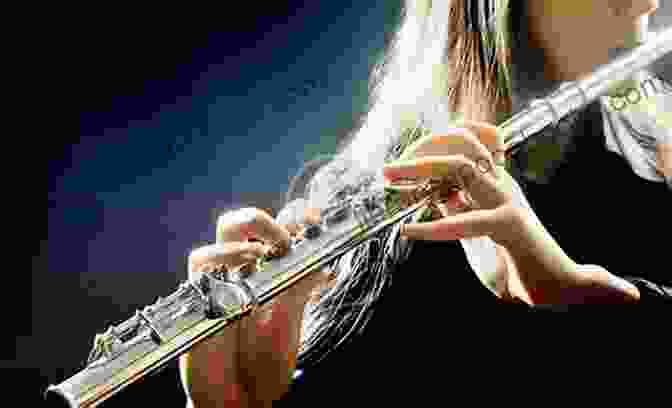 A Close Up Of A Flute Being Played, Surrounded By Musical Notes. Playing The Flute: Learn To Play Melodious Flute Songs