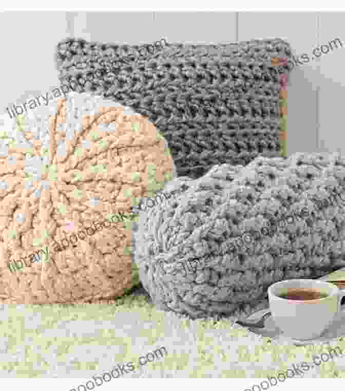 A Collection Of Crocheted Pillows With Different Textures Beautiful Crocheting Projects For Your Home: Crochet Patterns To Decore Your Home