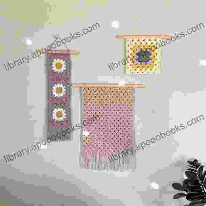 A Crocheted Wall Hanging With An Abstract Design Beautiful Crocheting Projects For Your Home: Crochet Patterns To Decore Your Home