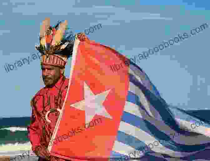 A Crowd Of Papuans Waving The Morning Star Flag, A Symbol Of Independence The Road: Uprising In West Papua