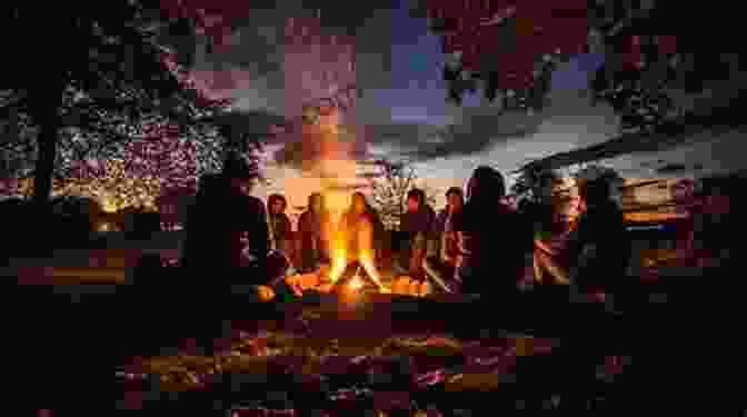 A Group Of People Gathered Around A Fire, Sharing Stories And Laughter Faith In The Almighty And Love For The Motherland