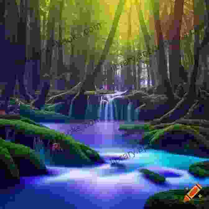 A Mystical Forest With Glowing Trees And A Shimmering River Running Through It. The Not Quite Collection: Volume Two: Magic And Mayhem Universe