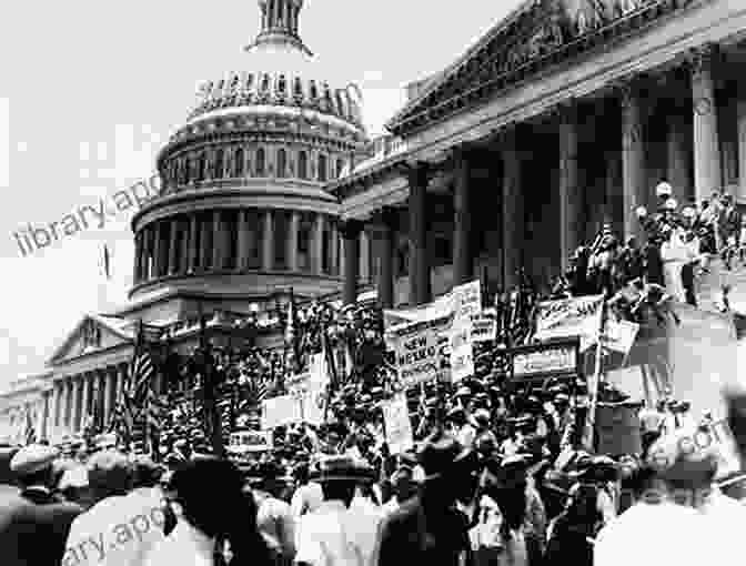 A Photograph Of The World War Bonus Army Marching On Washington, D.C. The War Against The Vets: The World War I Bonus Army During The Great Depression