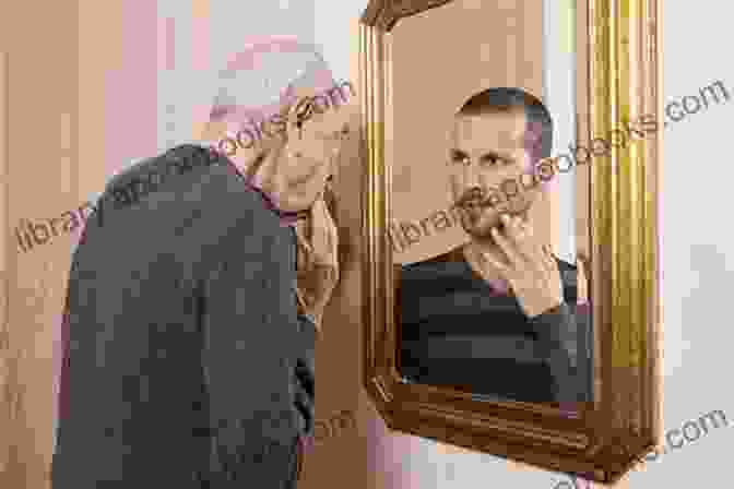 An Elderly Man Looking Into A Mirror, Representing The Theme Of Time In John Updike's Poetry Selected Poems Of John Updike