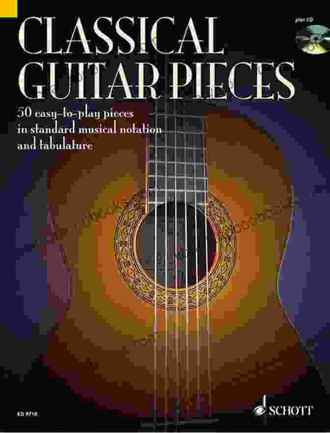 An Image Of The Guitar Pieces In The Book, Displayed On A Wooden Table Intermediate Pieces For Classical Guitar: 20 Beautiful Classical Guitar Pieces To Build Your Repertoire (Learn How To Play Classical Guitar)