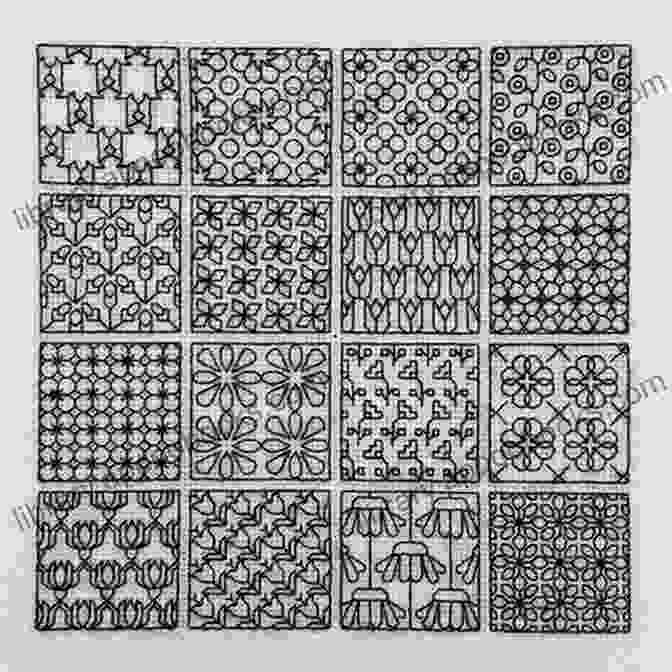 Blackwork Sampler Designs Blackwork Stitches Sampler 7 Blackwork Pattern