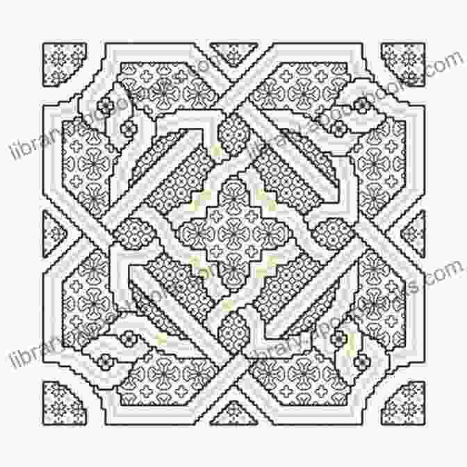 Embroidered Blackwork Knot Blackwork Knot Garden 1 Blackwork Pattern