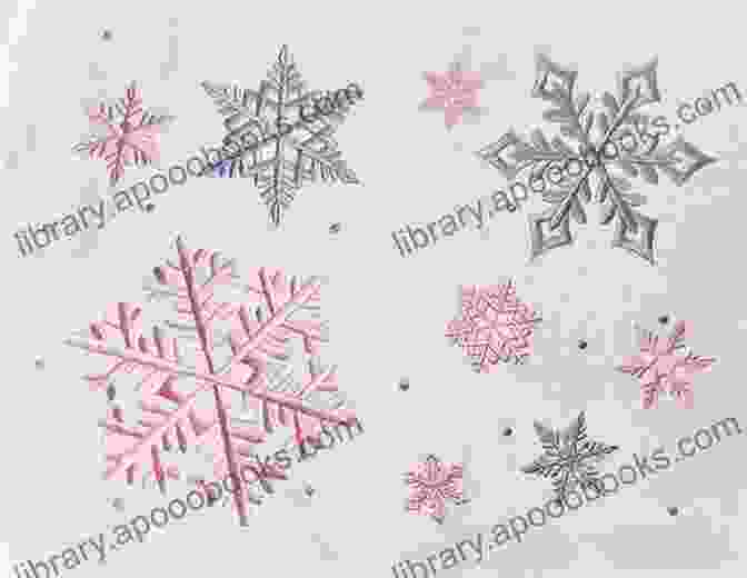 Embroidered Snowflakes In Various Sizes And Colors On A White Fabric, Creating A Delicate And Intricate Winter Landscape How To Make Snowflakes Using Embroidery Stitches: Learn To Embroider 12 Different Snowflake Patterns (Sarah S Hand Embroidery Patterns 3)