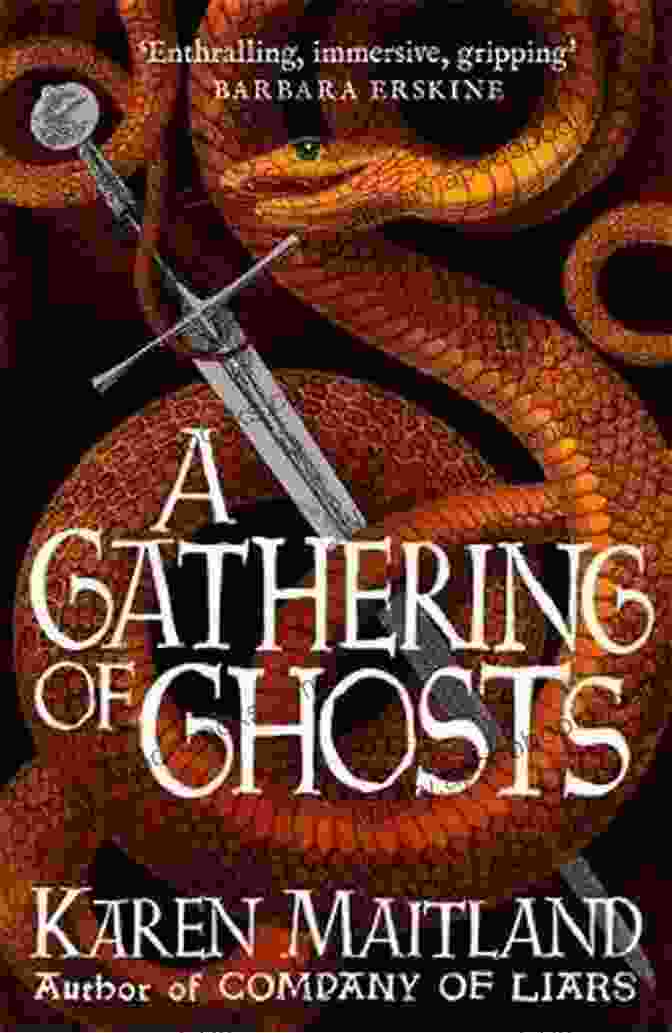 Gathering Of Ghosts Book Cover By Karen Maitland Featuring A Shadowy Figure In A Medieval Cathedral A Gathering Of Ghosts Karen Maitland