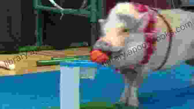 Image Of A Hampshire Pig Performing An Advanced Trick, Demonstrating Their Trainability The Ultimate Guide To Training Hampshire Pigs: The Step By Step Guide To Breeding Caring And Raising Hampshire Pigs Plus Hampshire Pig Food Care And Health Instructions