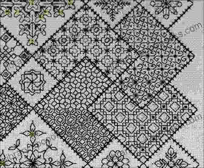 Intricate Blackwork Embroidery Pattern Blackwork Knot Garden 1 Blackwork Pattern