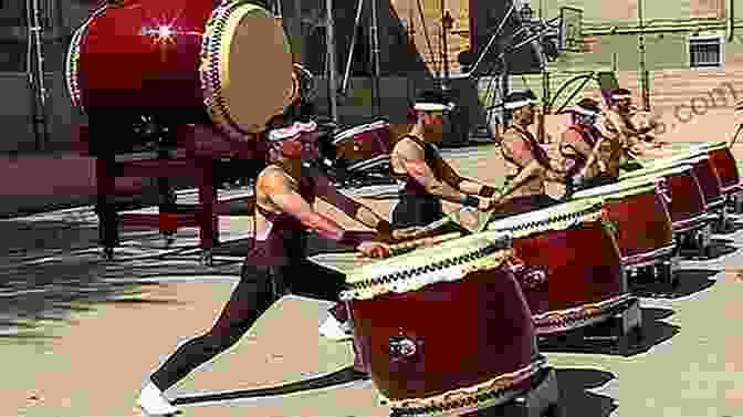 Japan Drums Book Cover | Vibrant Red Taiko Drum On A Black Background | White Text: Japan Drums | Jon Savage JAPAN DRUMS Jon Savage