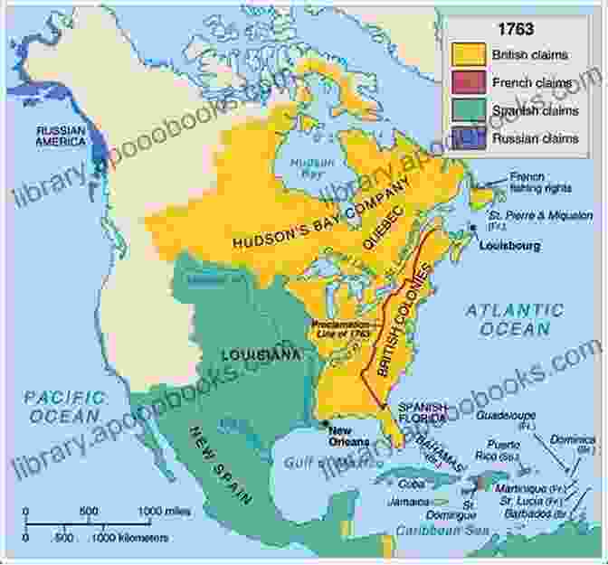 Map Of North America After The Treaty Of Paris (1763) A Summary Of The 1763 Treaty Of Paris