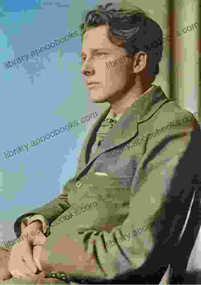 Portrait Of Rupert Brooke, A Young Man With Piercing Blue Eyes, Wearing A Military Uniform The Life And Selected Works Of Rupert Brooke