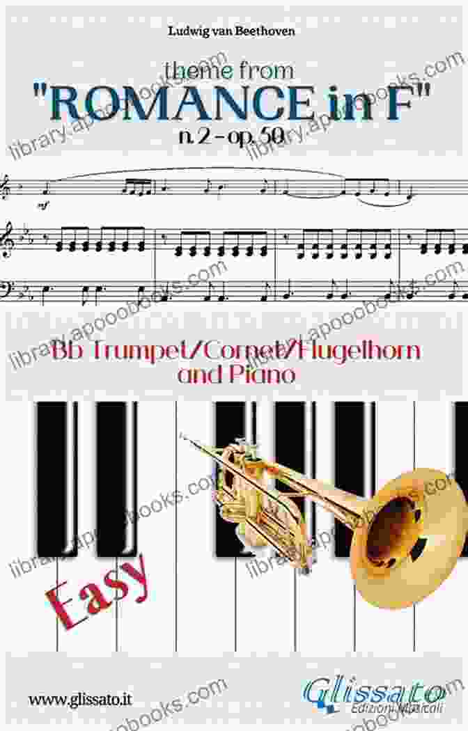 Sheet Music Of Theme From Romance In F Easy Trombone/Euphonium Piano: N 2 Op 50