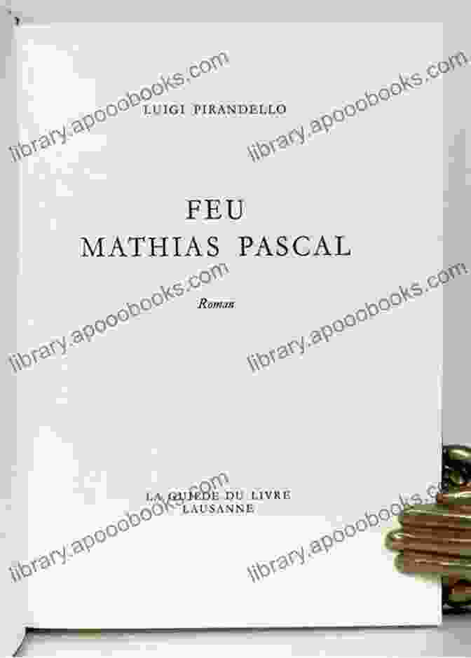 The Cover Of Feu Mathias Pascal By Sheena Binkley, Featuring A Painting Of A Man In A Hat And Coat Standing In Front Of A Mirror. Feu Mathias Pascal Sheena Binkley