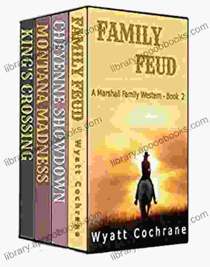 The Cover Of Marshall Family Western, Featuring A Family On Horseback Against A Backdrop Of The American West. The Marshall Family First Generation Box Set: A Marshall Family Western 1 5