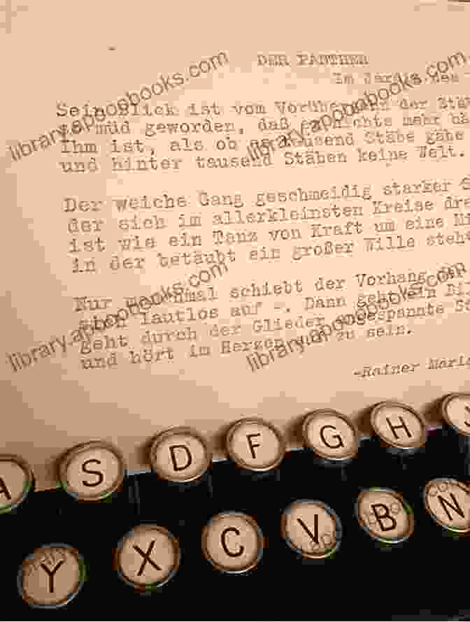 Typewriter With Words Der Panther Sappho