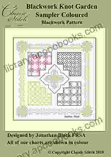 Blackwork Knot Garden Sampler Coloured Blackwork Pattern