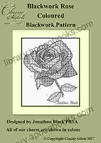 Blackwork Rose Coloured Blackwork Pattern